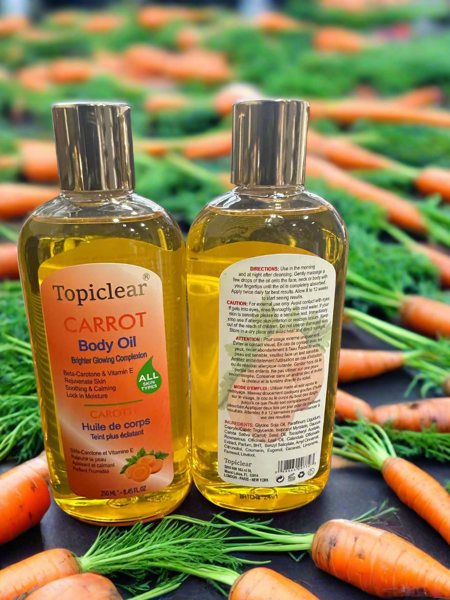 Topiclear Carrot Body Oil 250ml 8.45 oz - Premium Beauty Product