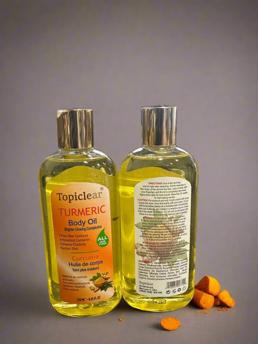 Topiclear Turmeric Body Oil 250ml 8.45 oz - Premium Beauty Product