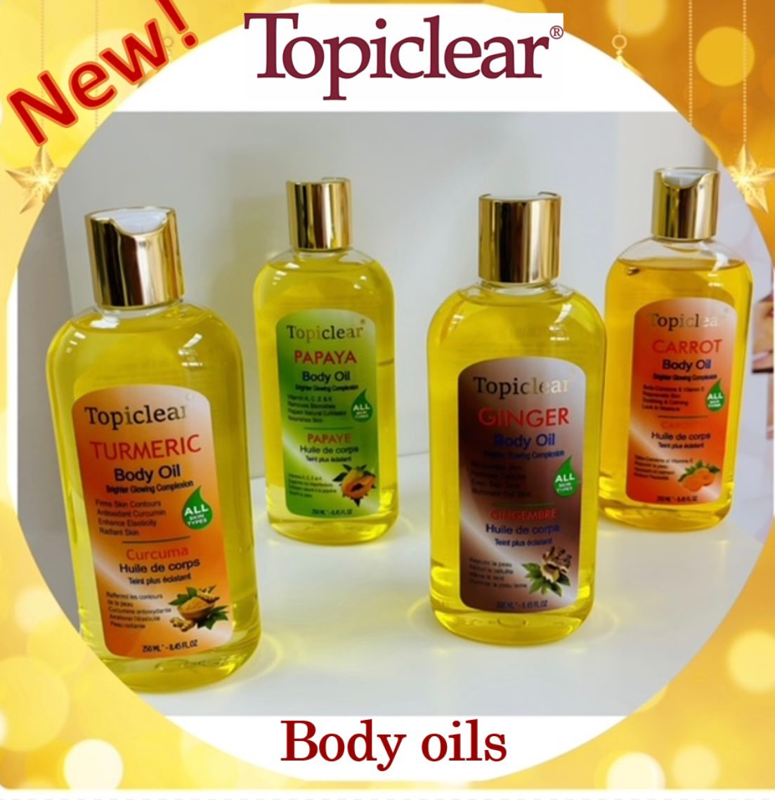 Topiclear Turmeric Body Oil 250Ml 8 45 Oz Copy - Premium Beauty Product