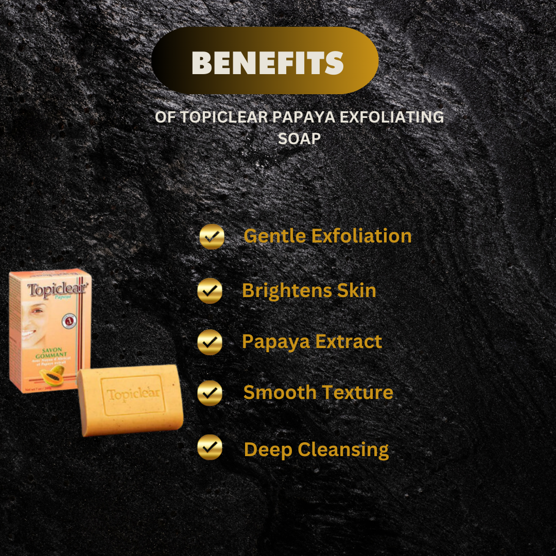 Topiclear Papaya Exfoliating Soap 7 Oz - Premium Beauty Product