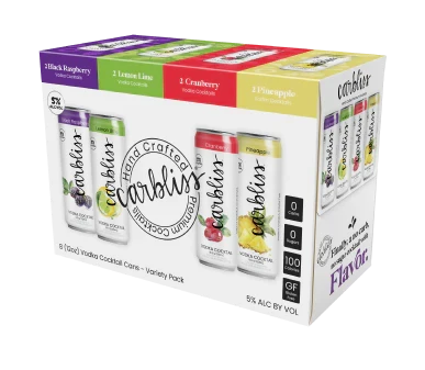 (24pk cans) Carbliss Vodka Cocktail Variety Pack, USA (12oz)