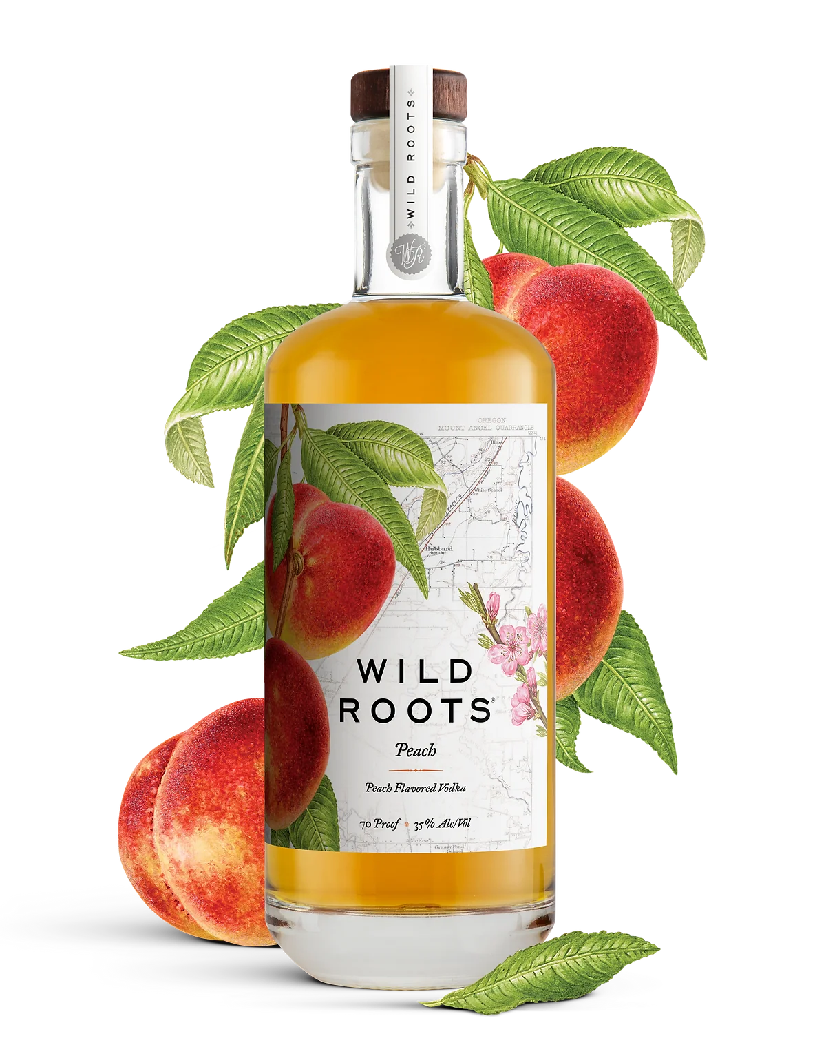 Wild Roots Peach Infused Vodka, Oregon, USA (750ml)