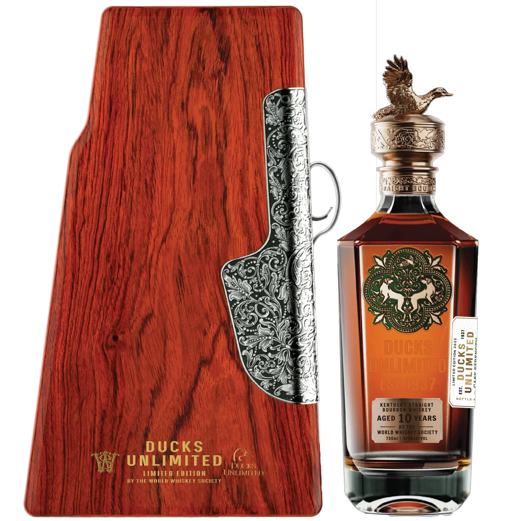 World Whiskey Society Ducks Unlimited Limited Edition 10 Year Old Straight Bourbon Whiskey, Kentucky, USA (750ml)