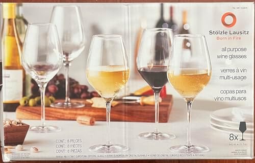 Stolzle Lausitz 8 Piece Set All Purpose Wine Glass 21.4 oz