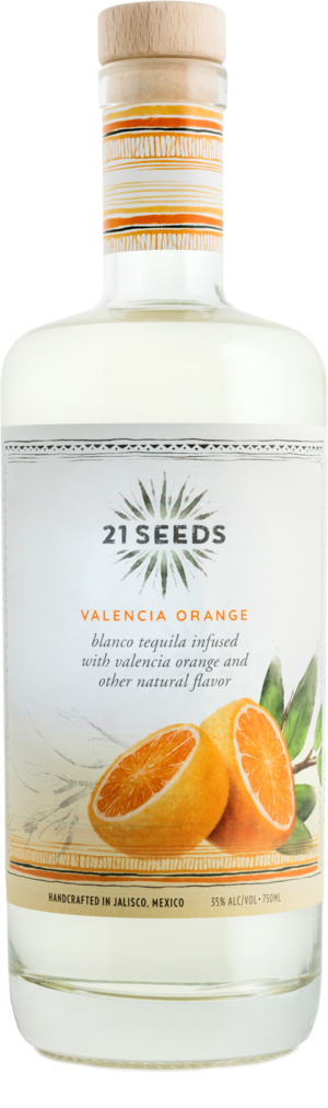 21 Seeds Valencia Orange Tequila, Mexico (750ml)
