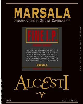 NV Alcesti Fine I.P. Ambra Sweet Marsala, Sicily, Italy (750ml)
