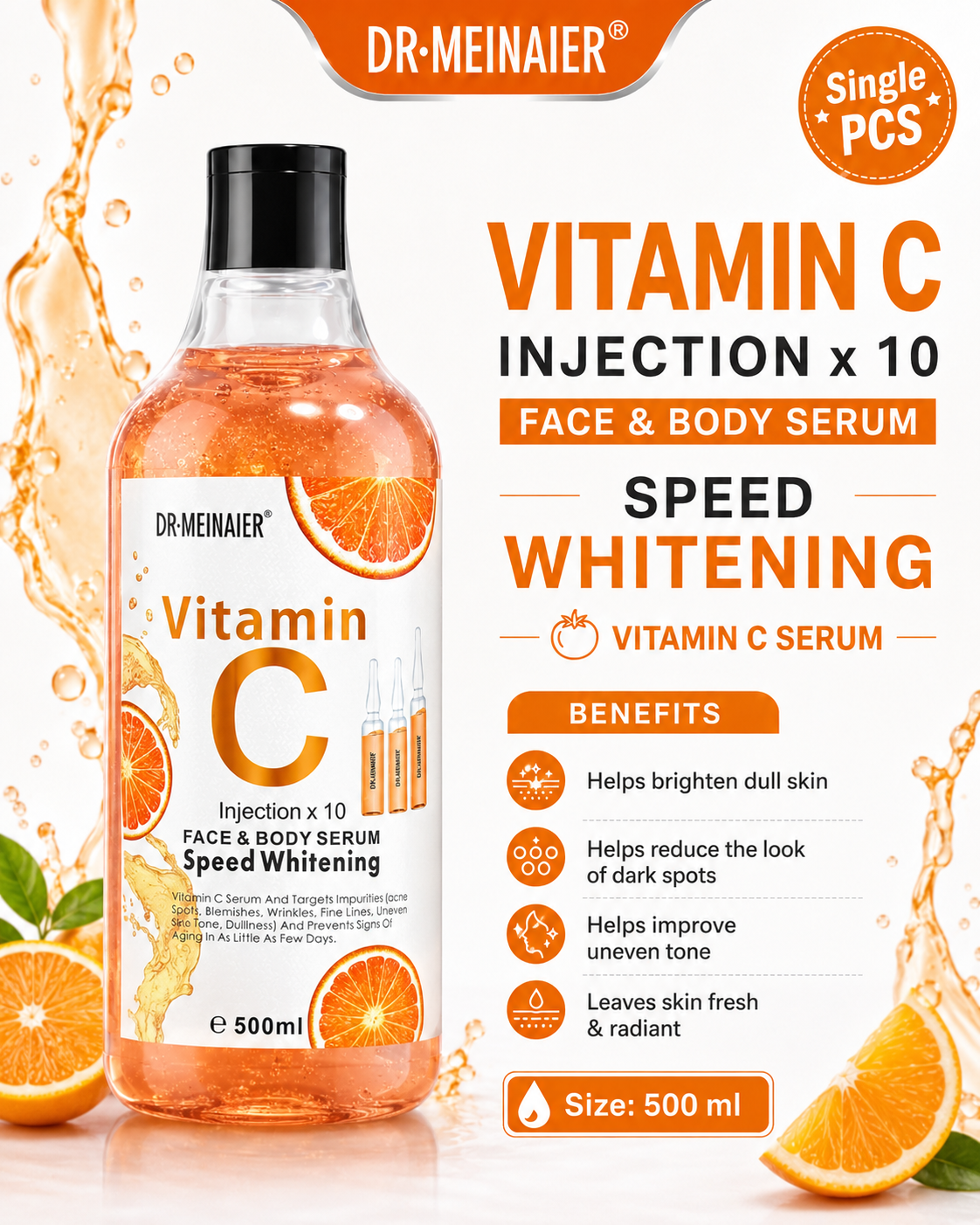 DR Meinaier Vitamin C Face & Body Serum - 500 Ml - Premium Beauty Product