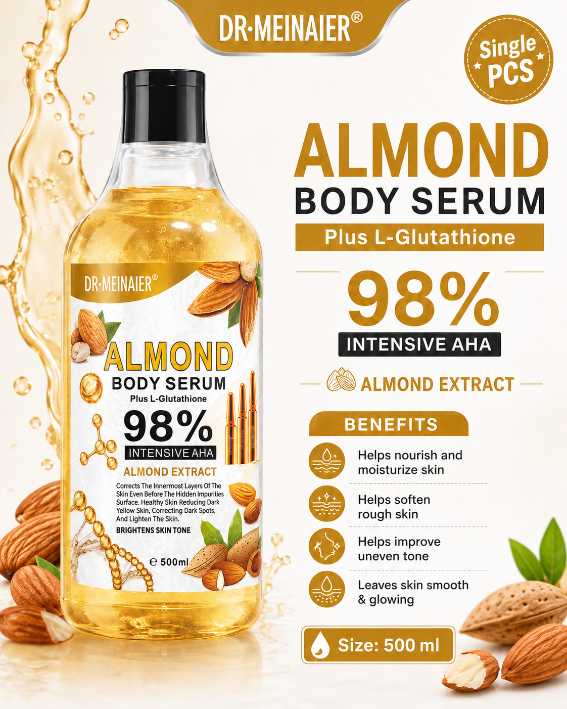 DR Meinaier Almond Body Serum - 500 aml - Premium Beauty Product