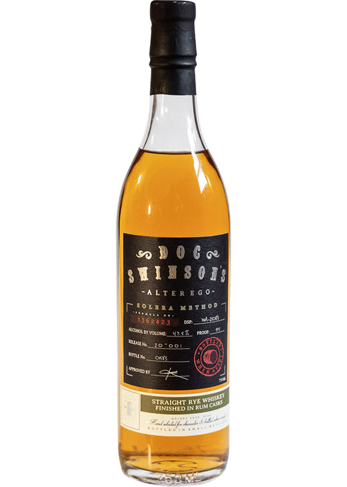 Doc Swinson Alter Ego Solera Method Straight Rye Whiskey, USA (750ml)