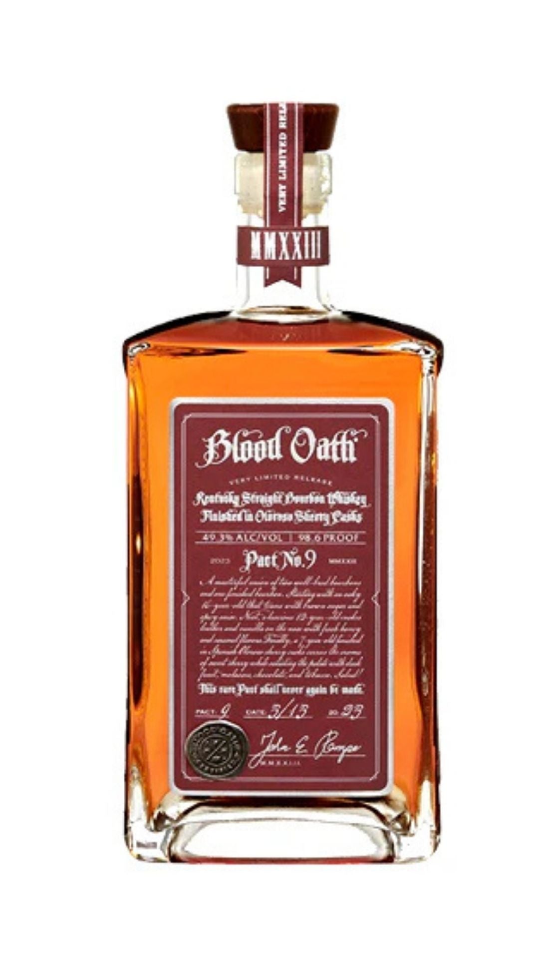 Blood Oath Pact No. 9 Kentucky Straight Bourbon Whiskey, USA (750ml)