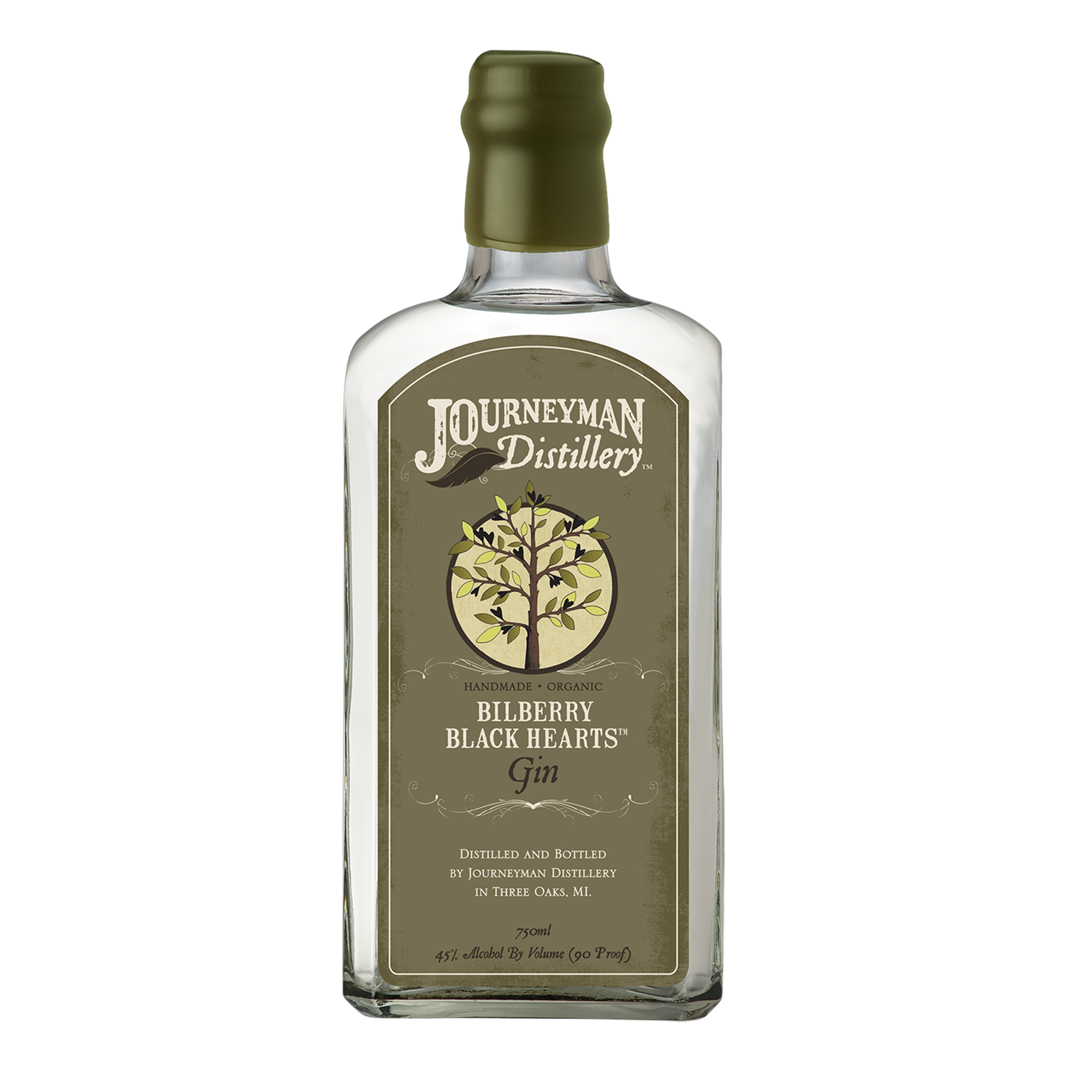 Journeyman Distillery Bilberry Black Hearts Gin, Michigan, USA (750ml)