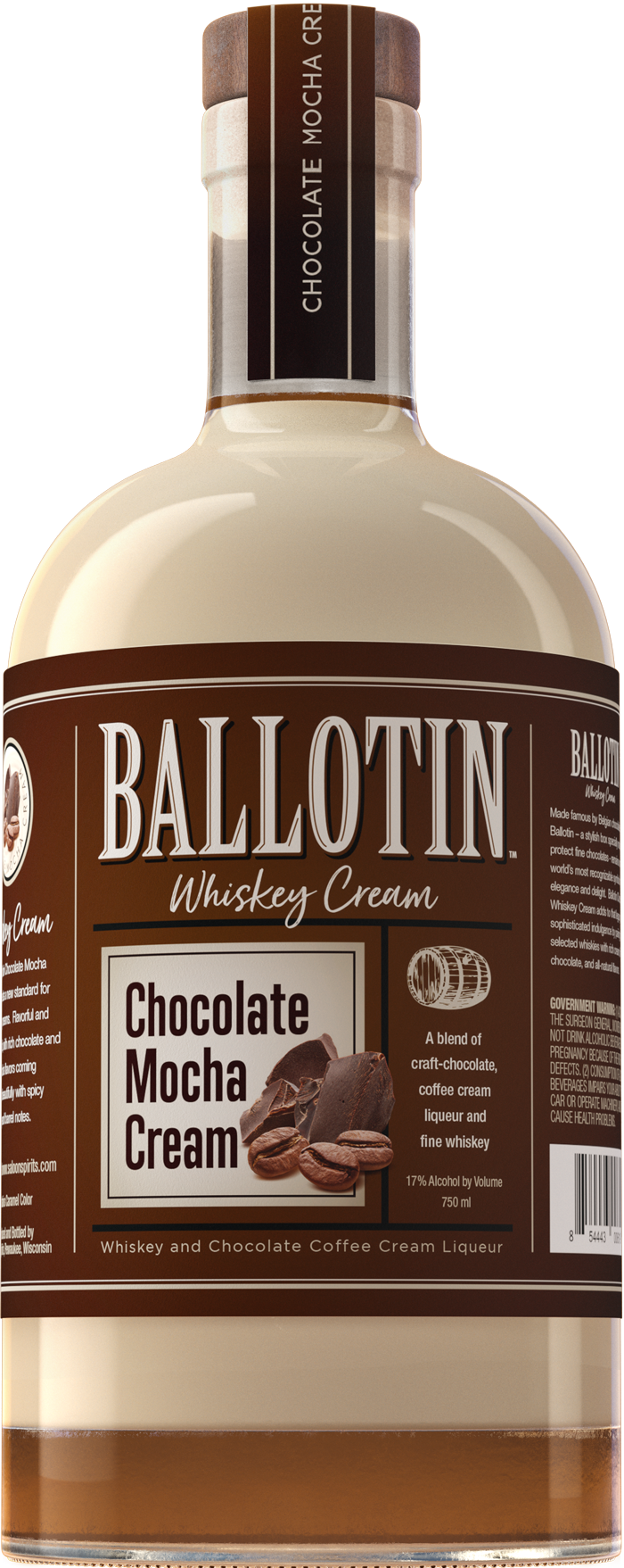 Ballotin Chocolate Mocha Cream Whiskey, Kentucky, USA (750ml)