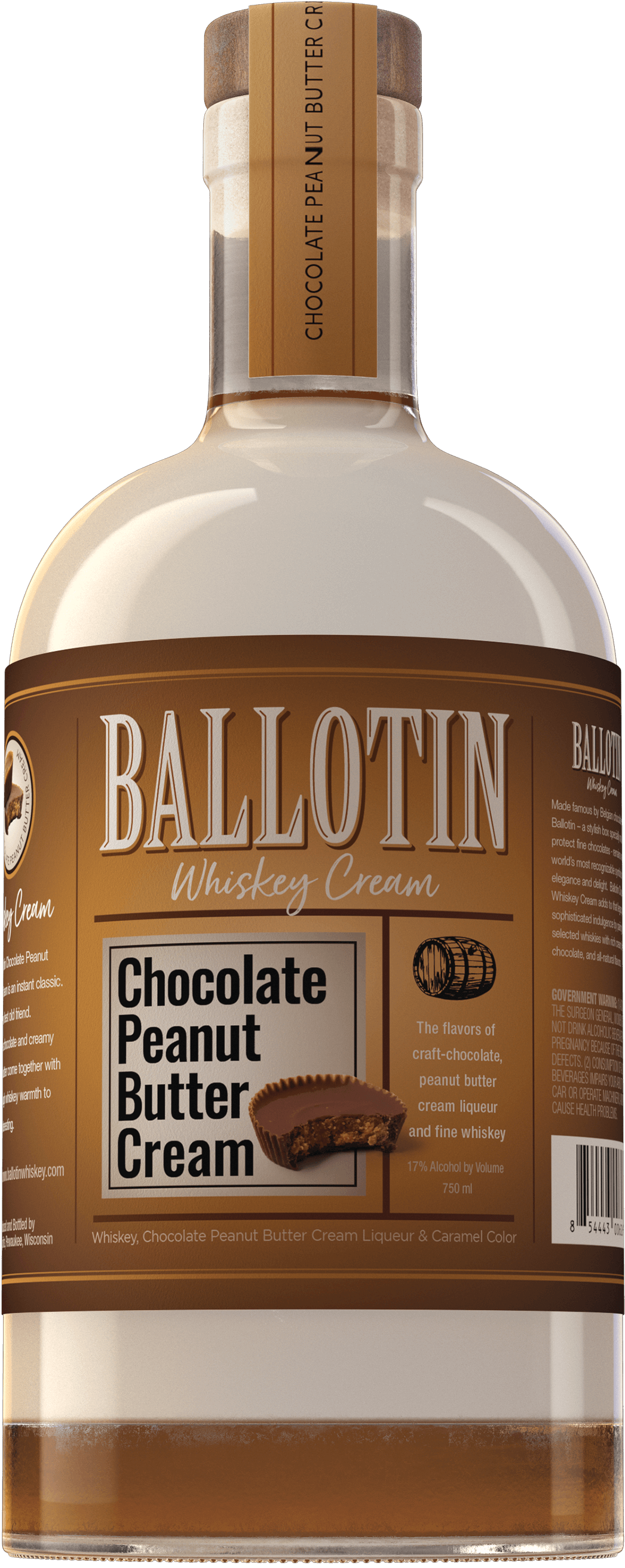 Ballotin Chocolate Peanut Butter Cream Whiskey, Kentucky, USA (750ml)