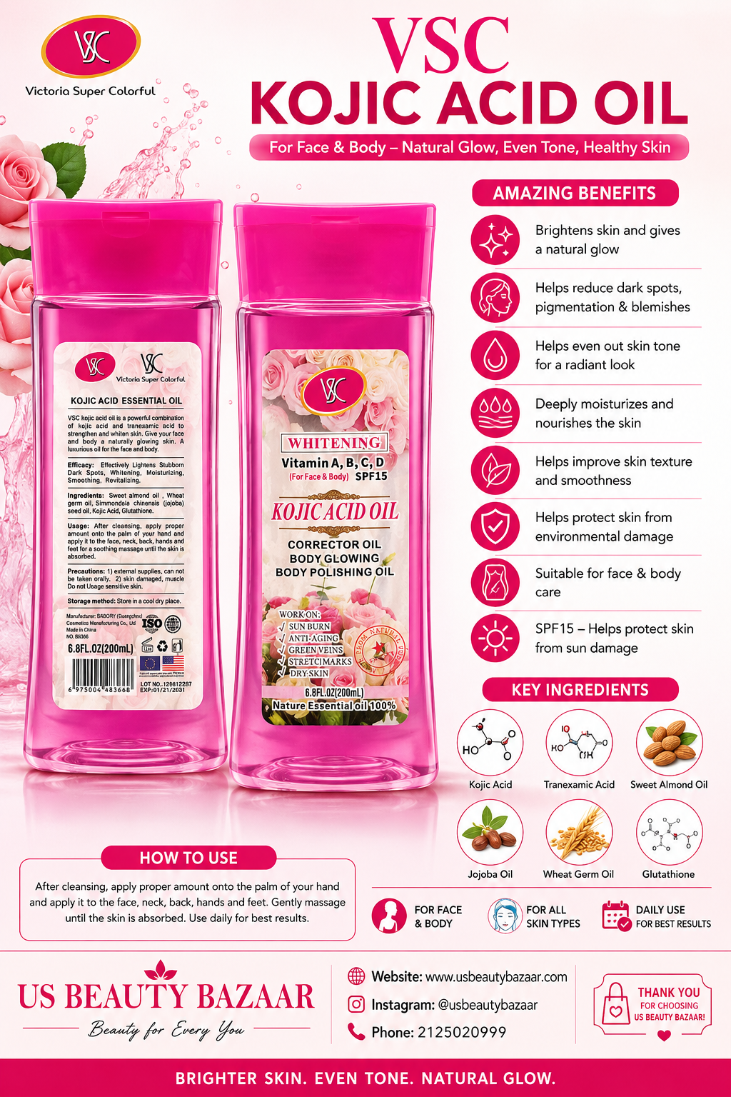 VSC Kojic Acid Oil 200 ml - Premium Beauty Product