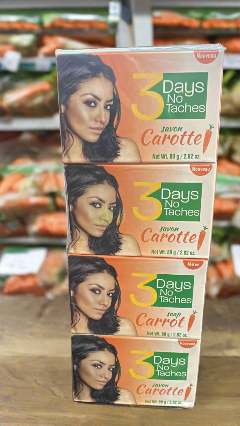 3 Days No Taches Carrot Soap Pack of 3 80 Grm - Premium Beauty Product