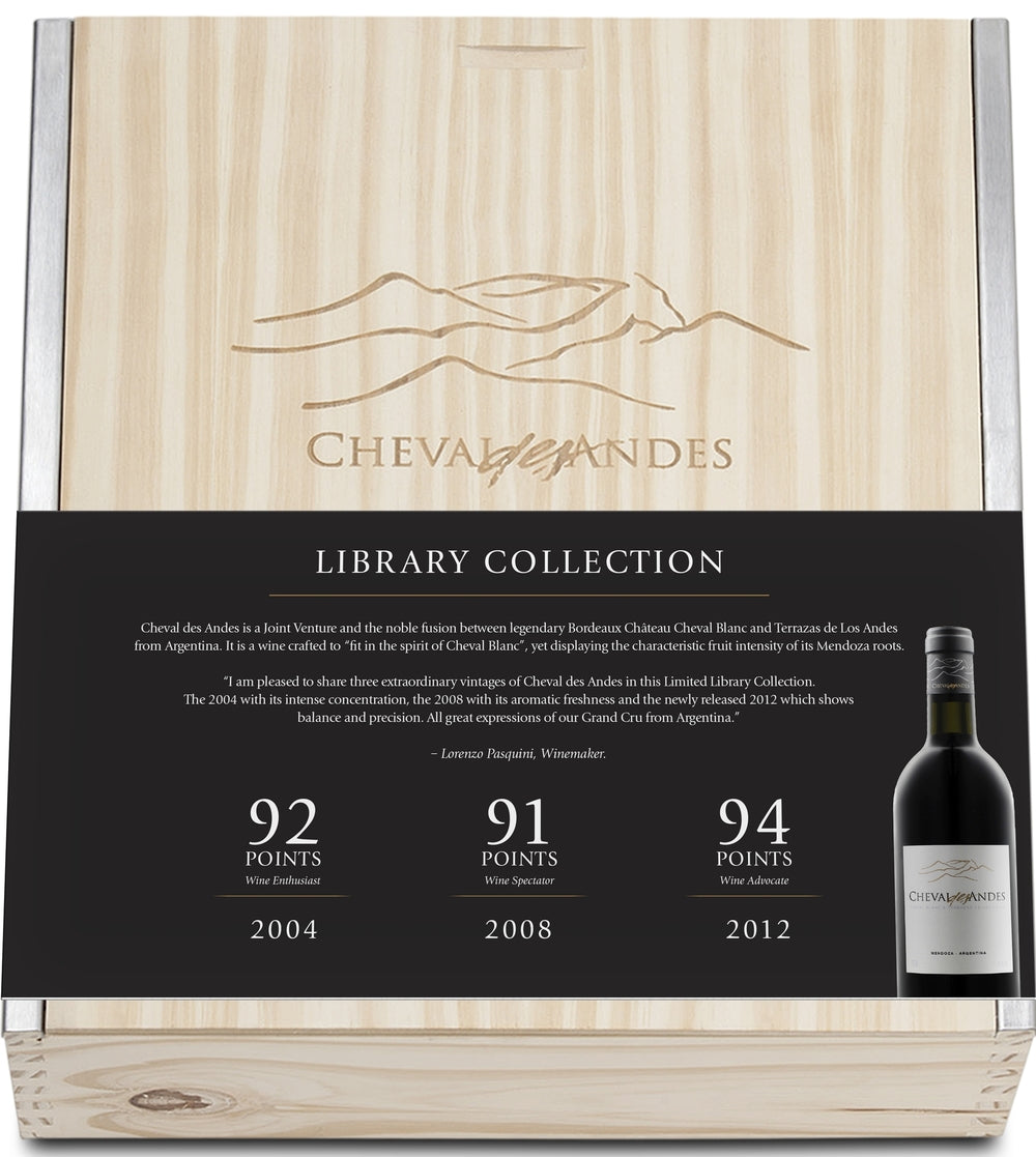 Terrazas de Los Andes 'Cheval des Andes' Library Collection, Mendoza, Argentina (3pk OWC)