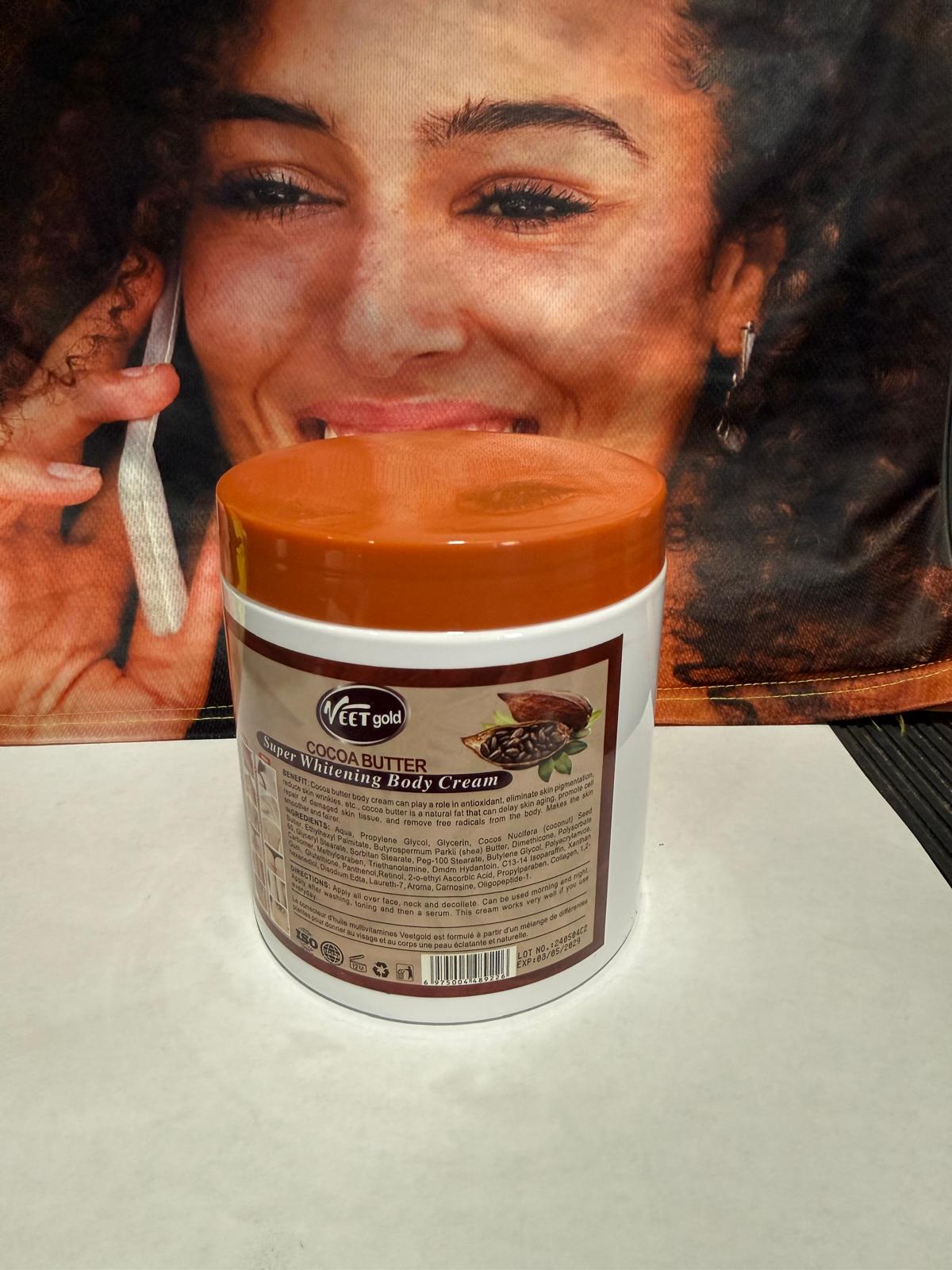 Veetgold Cocoa Butter Super Whitening Body Cream 500 Grm - Premium Beauty Product