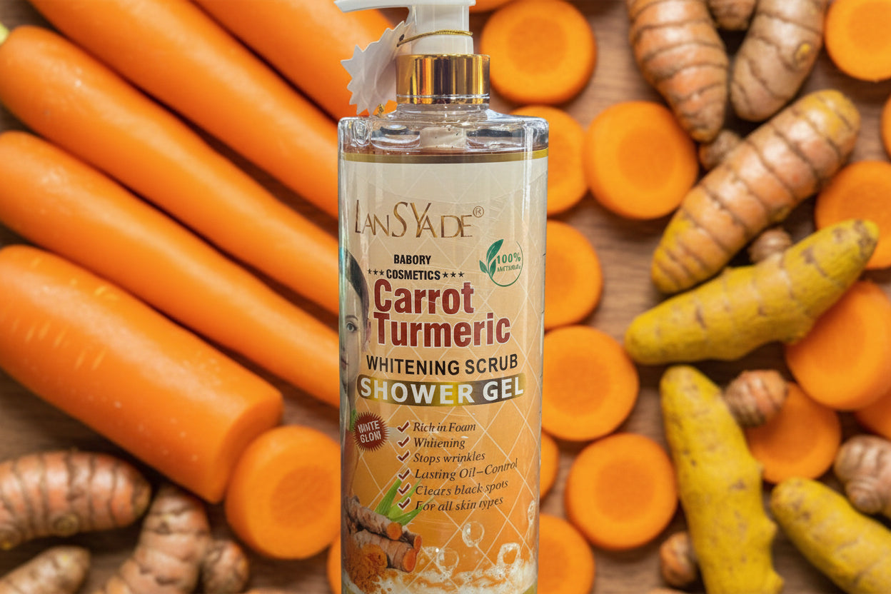 Carrot Turmeric Whitening Scrub Shower Gel 1000 Ml 35.19 Fl/ - Premium Beauty Product