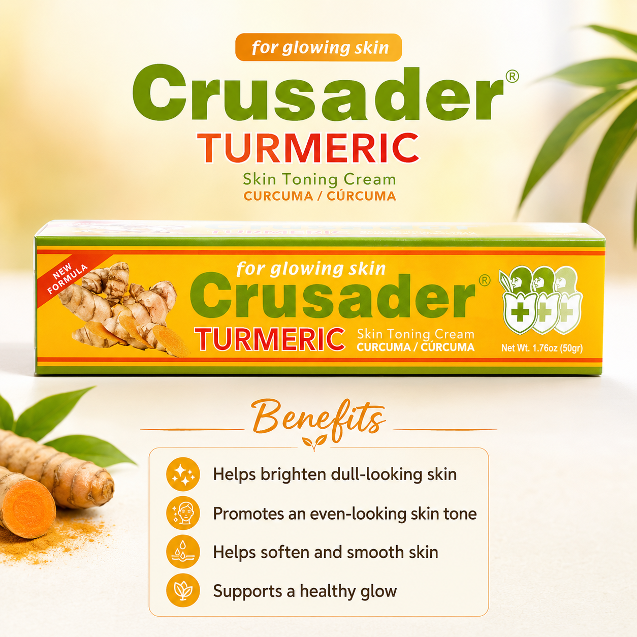 Crusader Turmeric Tube Cream 50 Grm - Premium Beauty Product