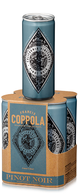 Francis Ford Coppola Diamond Collection Pinot Noir Cans (case, 6 x 4pk 250ml cans)