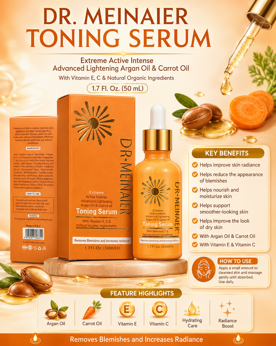 DR. MEINAIER Toning Serum – 50 mL - Premium Beauty Product