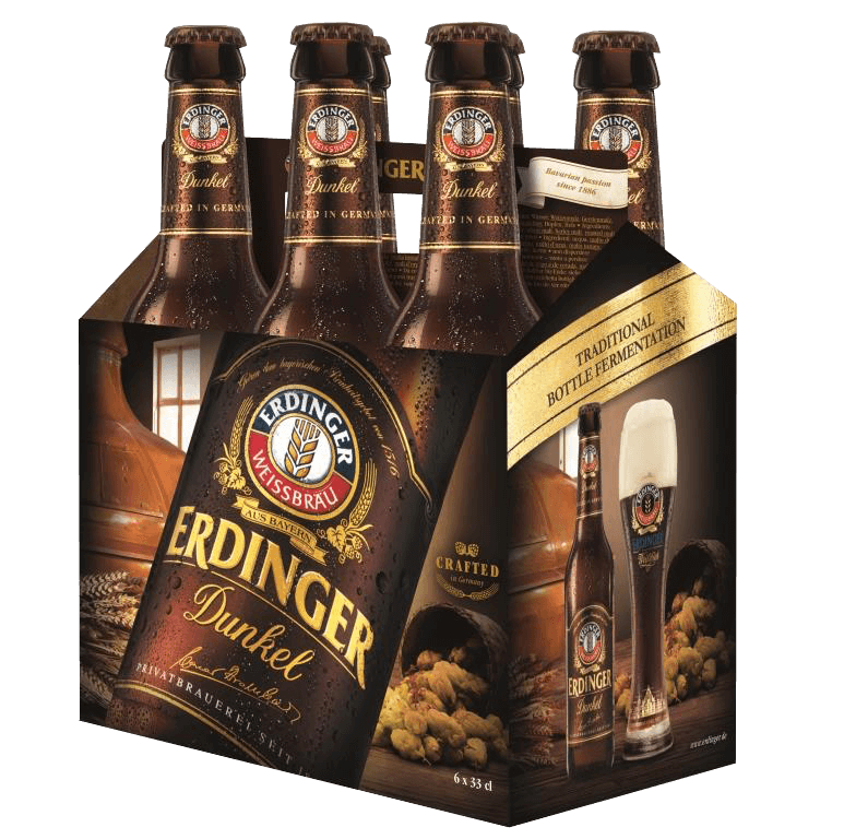 24pk-Erdinger Weissbier Dunkel Beer, Bavaria, Germany (12oz)