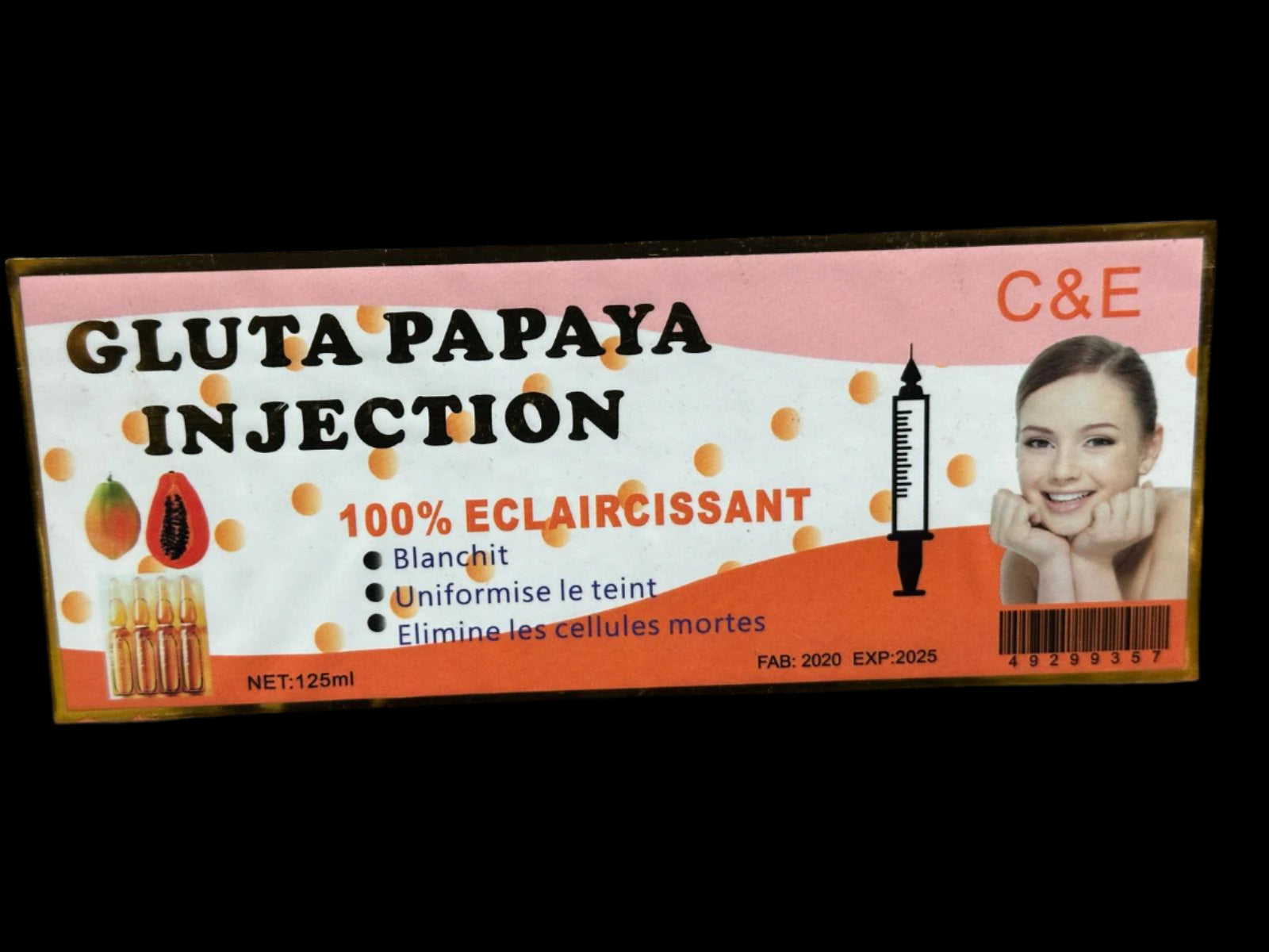Gluta Papaya Injection 100 Eclaircissant 125 Ml - Premium Beauty Product