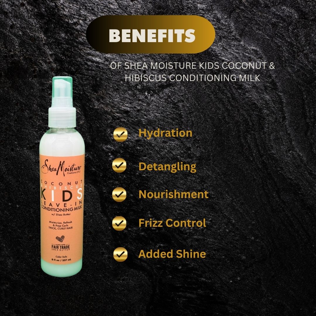 Kids Coconut Hibiscus Shea Moisture Conditioning Milk 237Ml - Premium Beauty Product