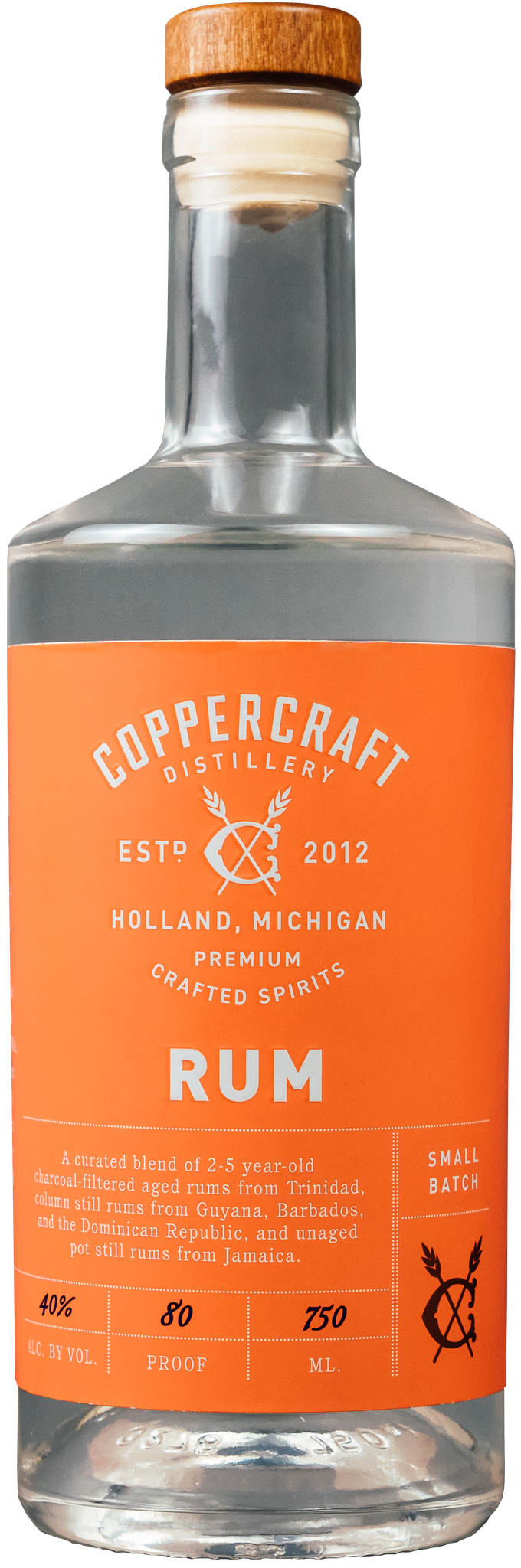 Coppercraft Distillery Holland to Holland Rum, Michigan, USA (750 ml)