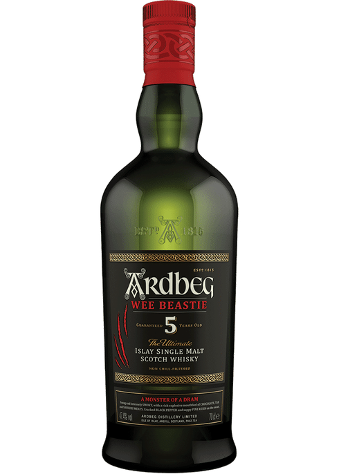 Ardbeg 'Wee Beastie' 5 Year Old Single Malt Scotch Whisky, Islay, Scotland (750ml)