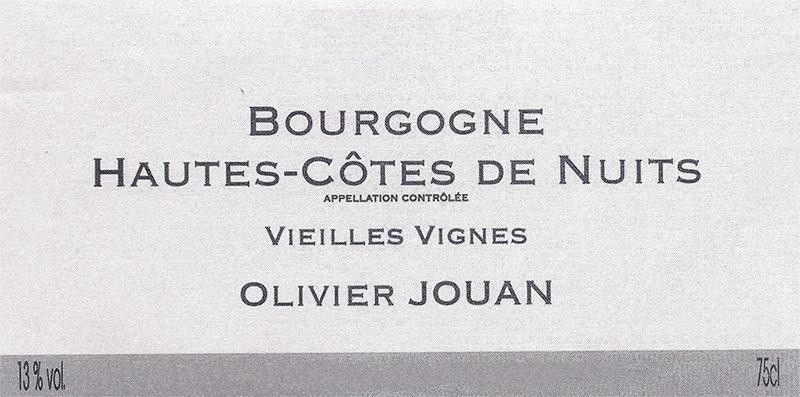 2018 Olivier Jouan Bourgogne Hautes Cotes de Nuits, Burgundy, France (750ml)