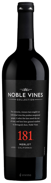 2022 Noble Vines 181 Merlot, Lodi, USA (750ml)
