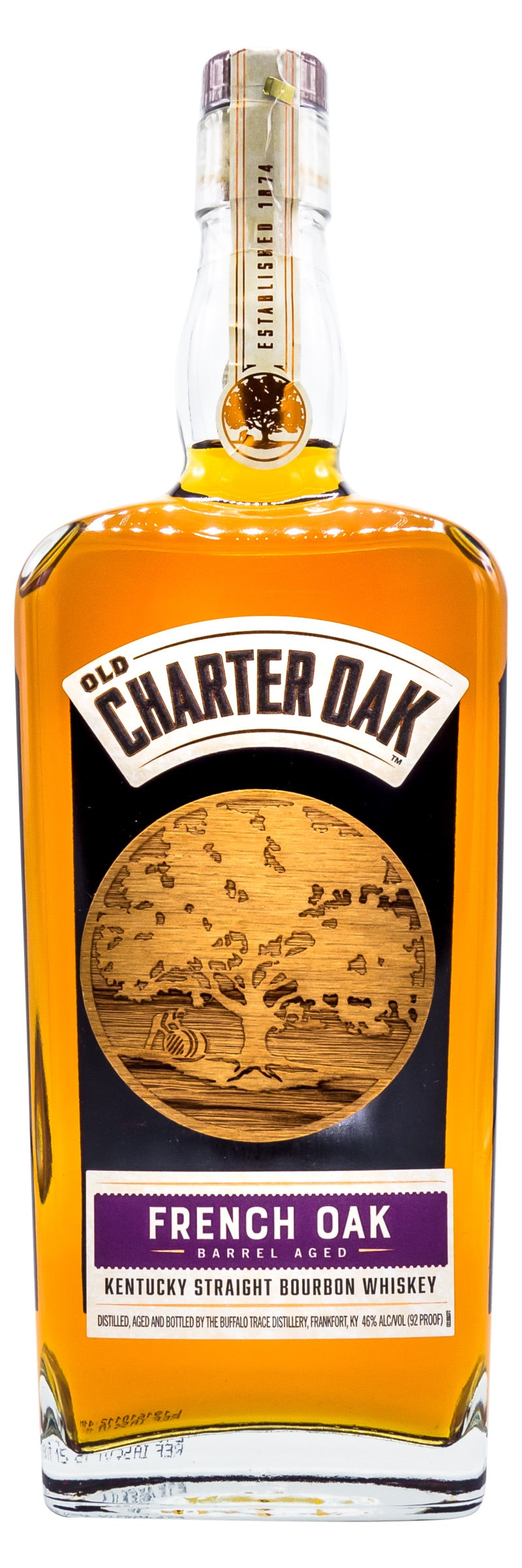 Old Charter Oak French Oak Kentucky Straight Bourbon Whiskey, USA (750ml)