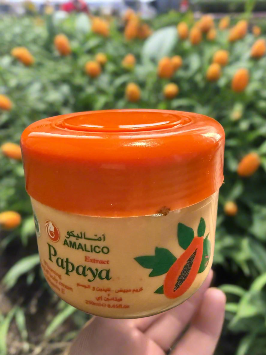 Amalico Papaya Whitening Hand & Body Cream Jar  With Vitamin - Premium Beauty Product