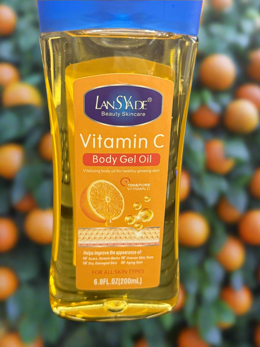 LANSYADE Vitamin C Body Gel Oil – 6.8 fl. oz (200 mL) - Premium Beauty Product
