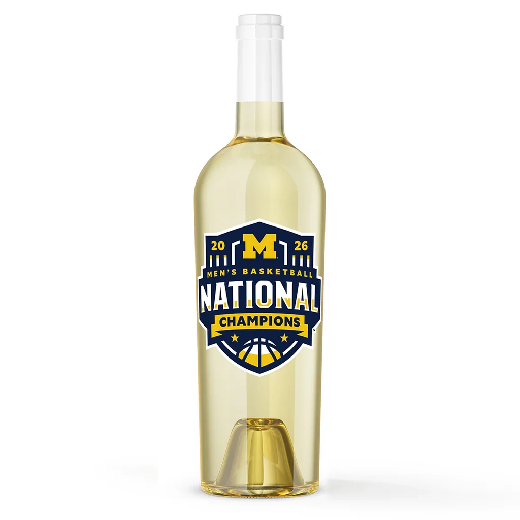 Mano's Wine Michigan 2026 Men's Basketball National Champions White Wine, California (750ml)