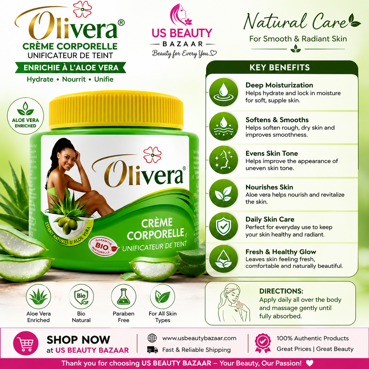 Olivera Crème Corporelle – 550 ml - Premium Beauty Product