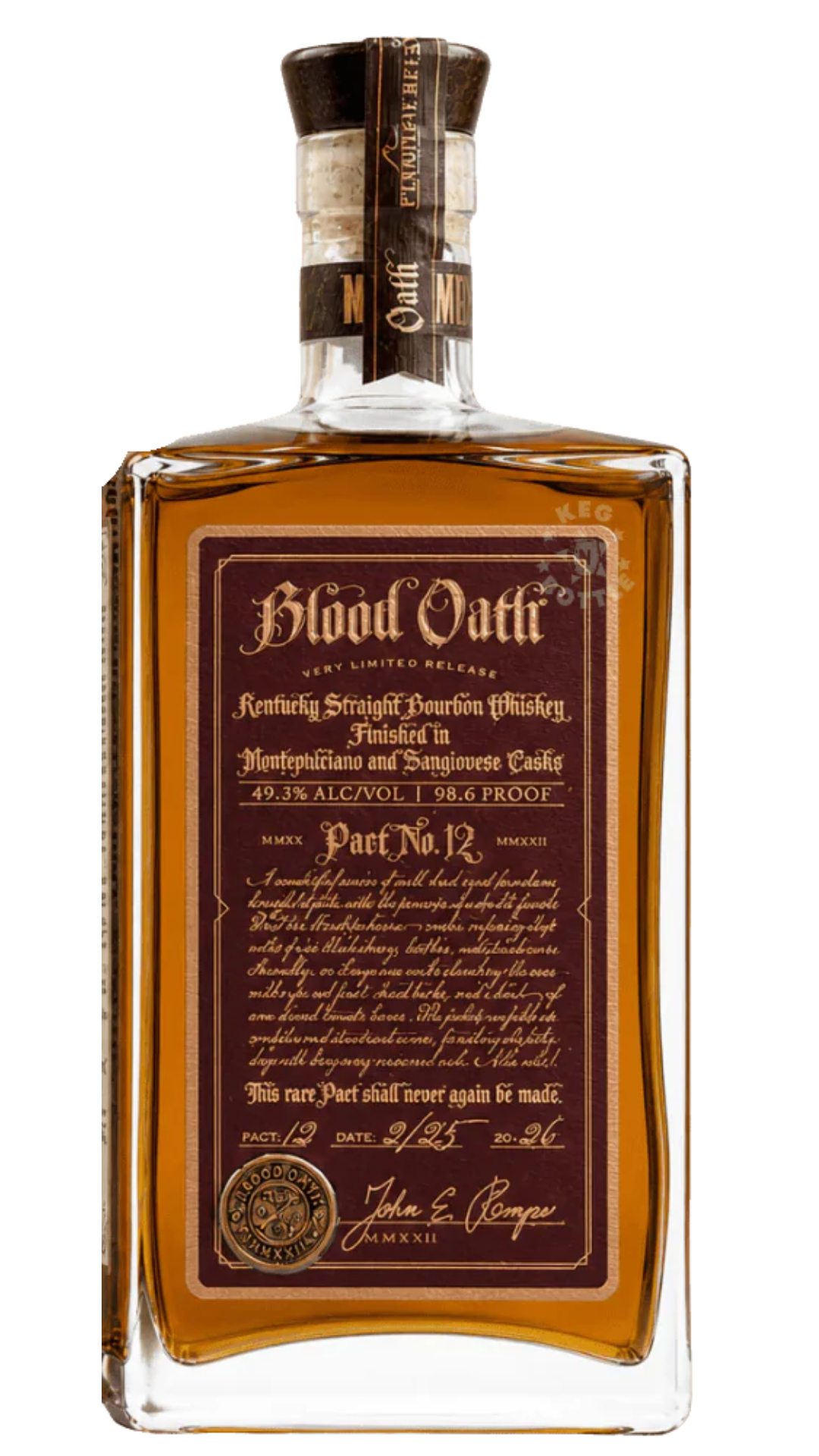 Blood Oath Pact No. 12 Kentucky Straight Bourbon Whiskey, USA (750ml)
