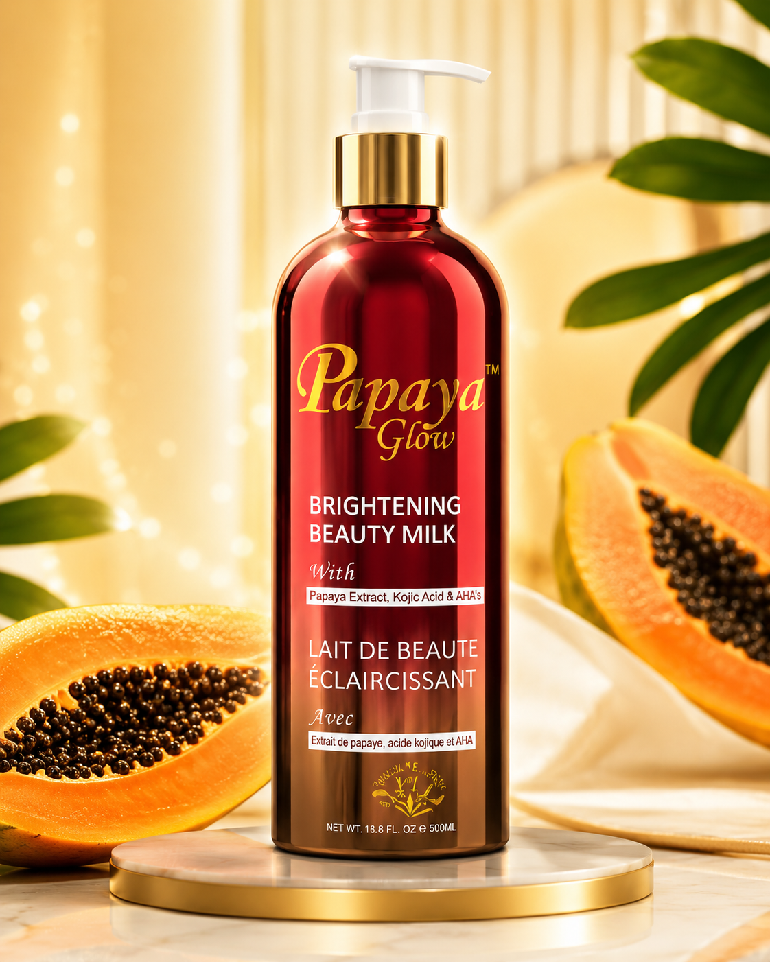 Papaya Glow Brightening Beauty Milk – 500 ml / 16.8 fl. oz. - Premium Beauty Product