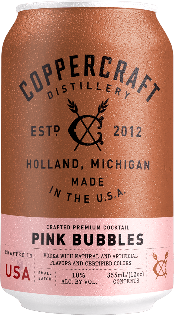 Coppercraft Distillery 'Pink Bubbles,' Michigan, USA (6 x 4pks case, 12fl oz)