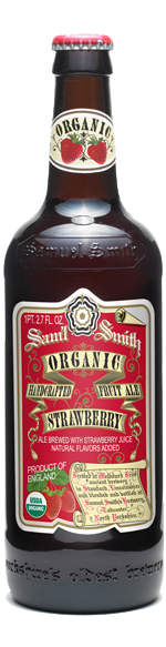 12pk-Samuel Smith's Organic Strawberry Fruit Ale Beer, England (550ml)