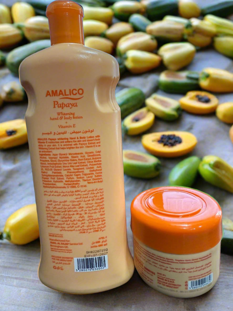 Amalico Papaya Whitening Hand Body Lotion With Vitamin C 600 - Premium Beauty Product