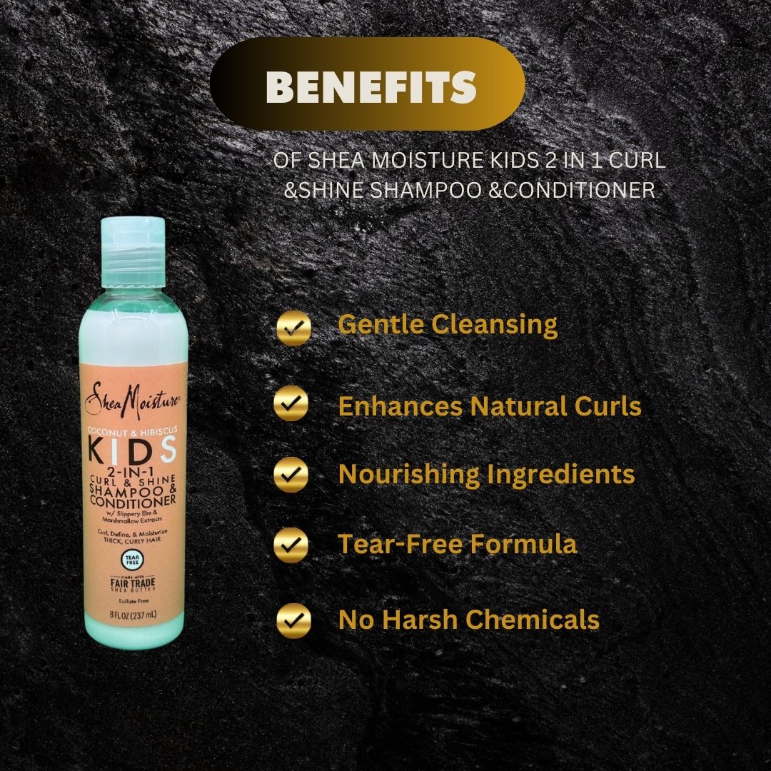 Shea Moisture Kids 2 In 1 Curl Shine Shampoo Conditioner 237 - Premium Beauty Product