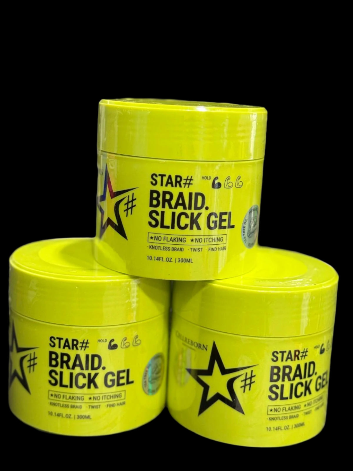 Star Braid Loc Edge Gel  10.14 Oz 300 Ml  Yellow - Premium Beauty Product
