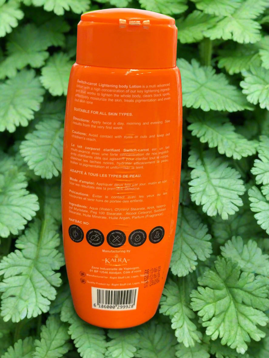 Switch Carrot Lightening Body Lotion 300 Ml - Premium Beauty Product