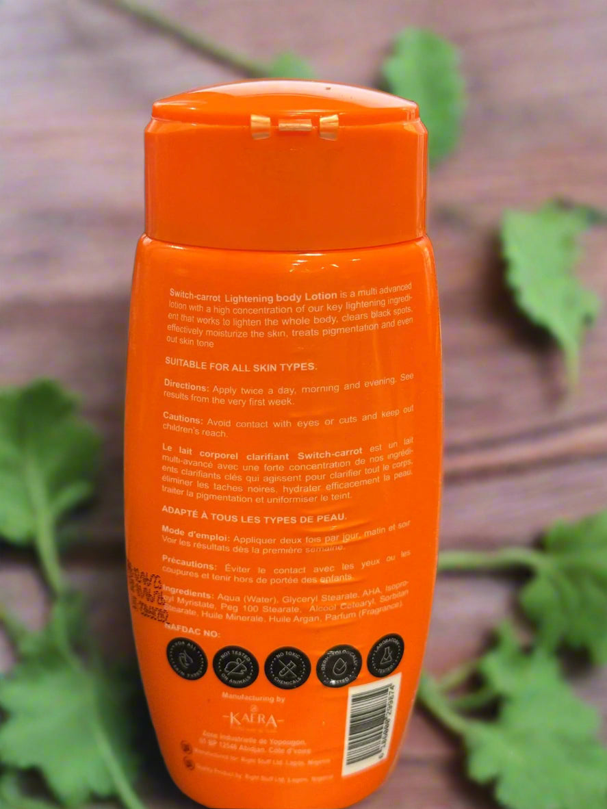 Switch Carrot Lightening Body Lotion 300 Ml From Kaera Copy - Premium Beauty Product