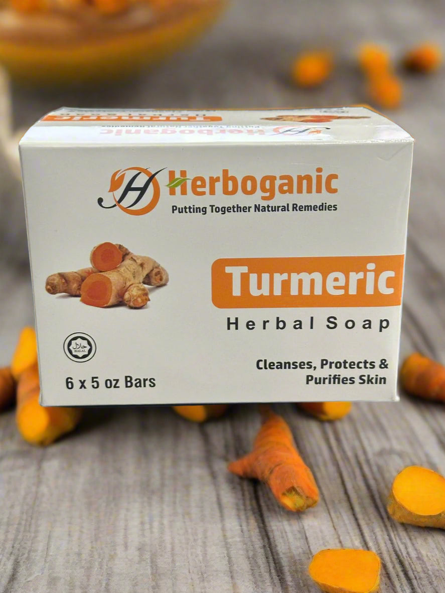 Herboganic Tutmeric Soap Pack of 6 x 5oz - Premium Beauty Product