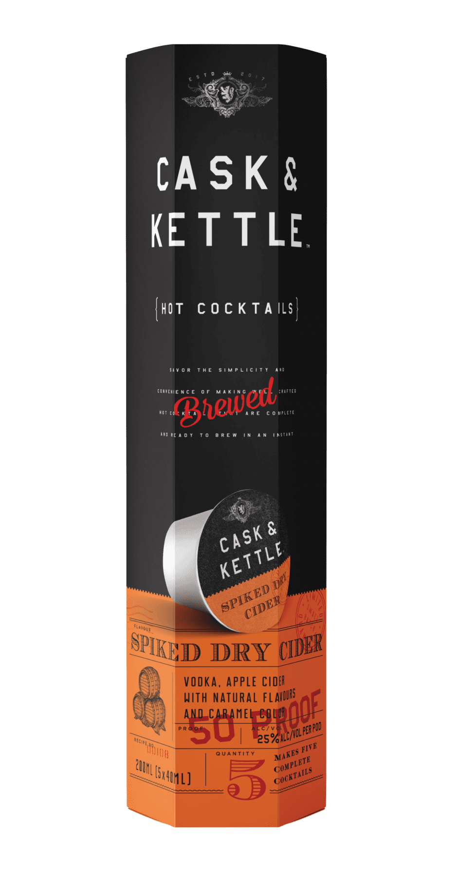 Cask & Kettle Spiked Dry Cider 'Hot Cocktail', USA (5 x 40ml)