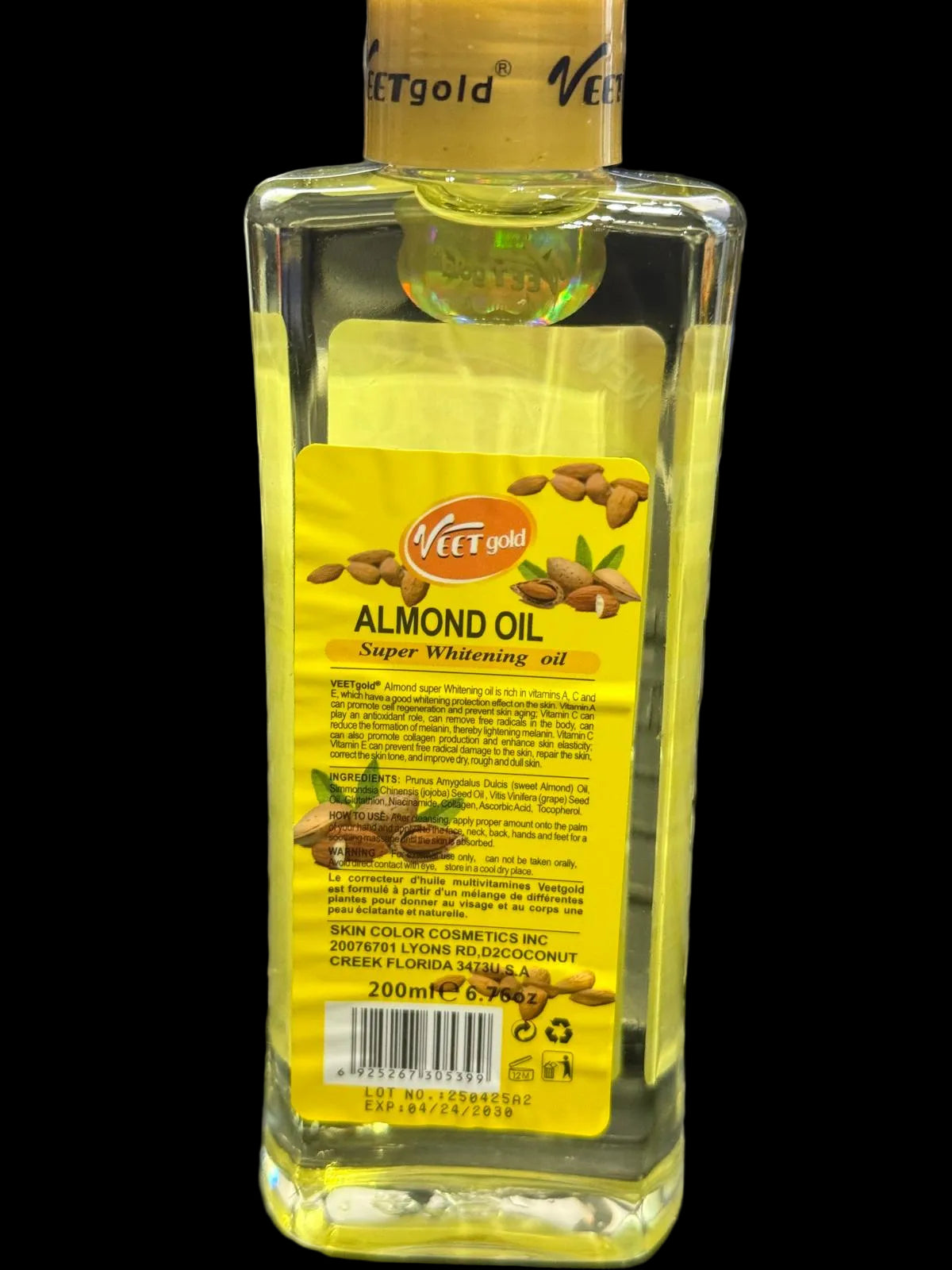 Veet Gold Almond Super Whitening Oil 200Ml - Premium Beauty Product