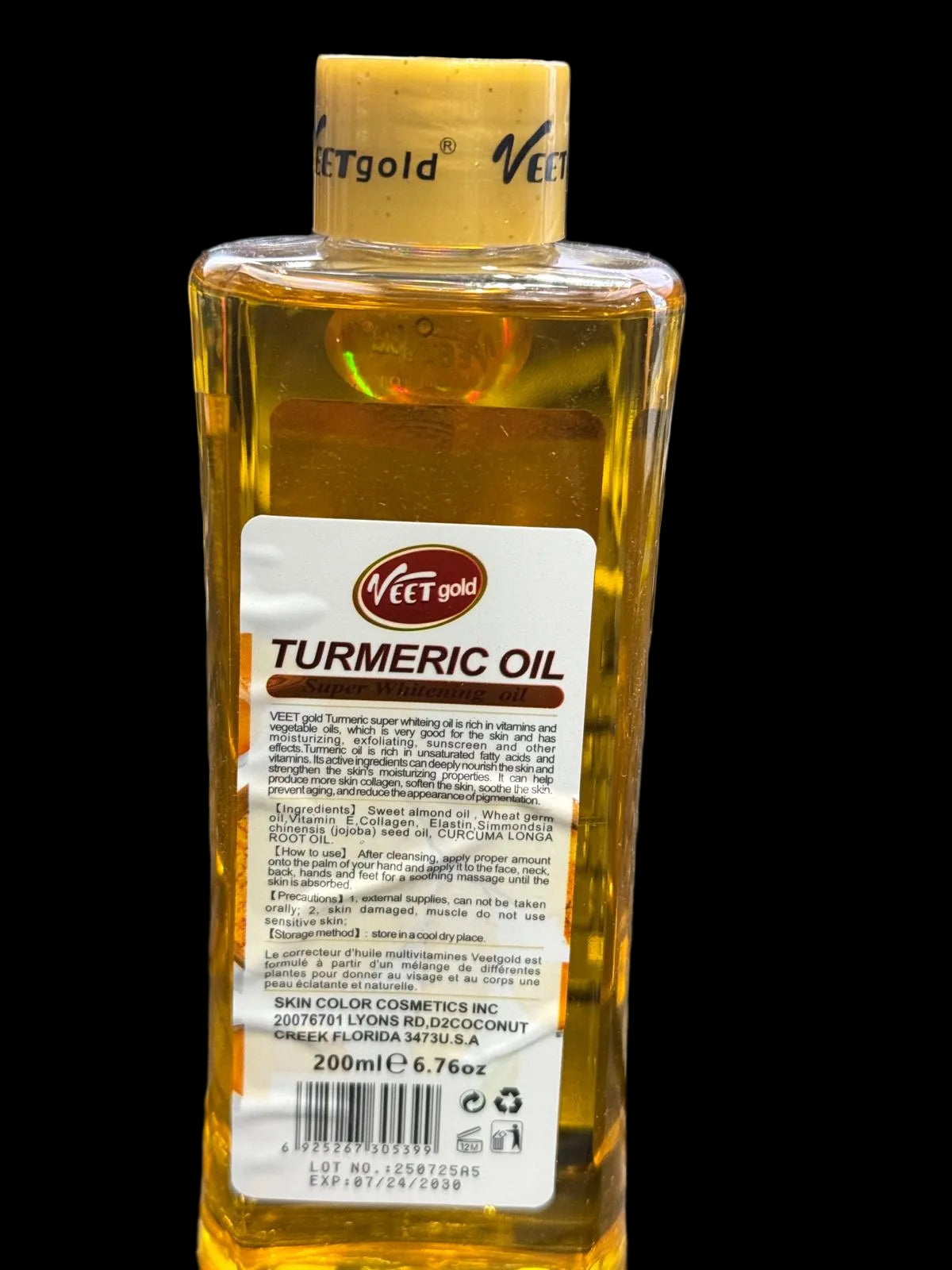 Veet Gold Turmeric Super Whitening Oil 200Ml - Premium Beauty Product